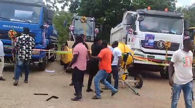 Violence erupts between NDC and NPP supporters at Gomoa West DRIP commissioning