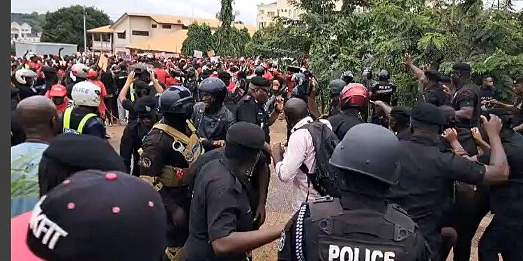 NDC Demo: Chaos in Kumasi; two persons injured