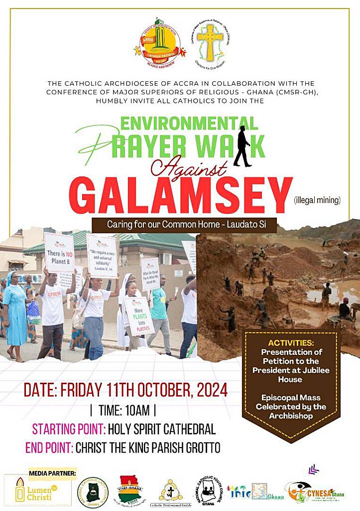 Catholic Archdiocese of Accra gears up for Environmental Prayer Walk, calls for immediate action on galamsey