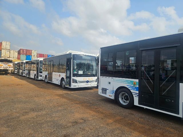 Bawumia’s electric buses arrive in Ghana