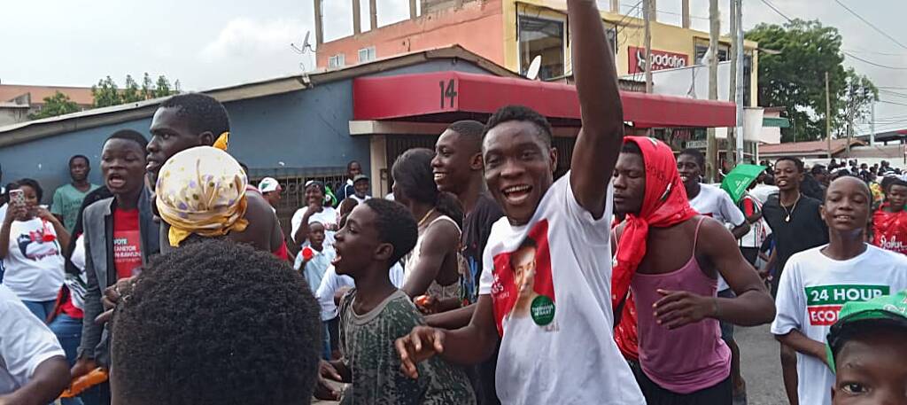 NDC supporters celebrate victory in Dec. 7 polls; await certified EC results