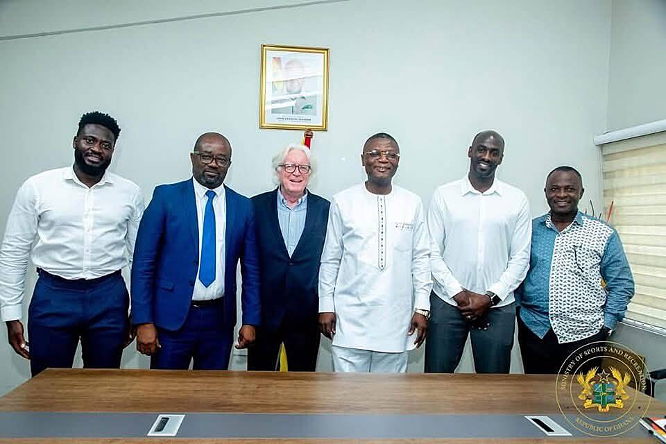 GFA President Kurt Okraku introduces Black Stars technical team to Sports Minister